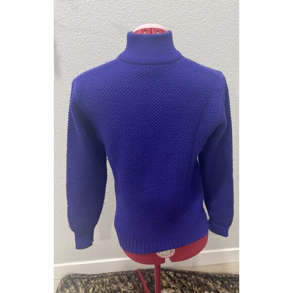Vintage SLALOM Purple Wool Ski Sweater Womens size Medium - Picture 4 of 7